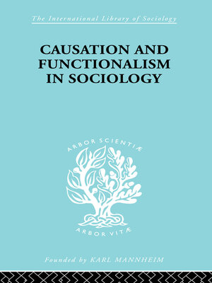 cover image of Causation and Functionalism in Sociology